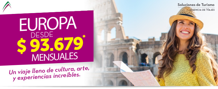 Europa desde $93.679* mensuales Un viaje lleno de cultura, arte y experiencias increbles